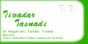 tivadar tasnadi business card